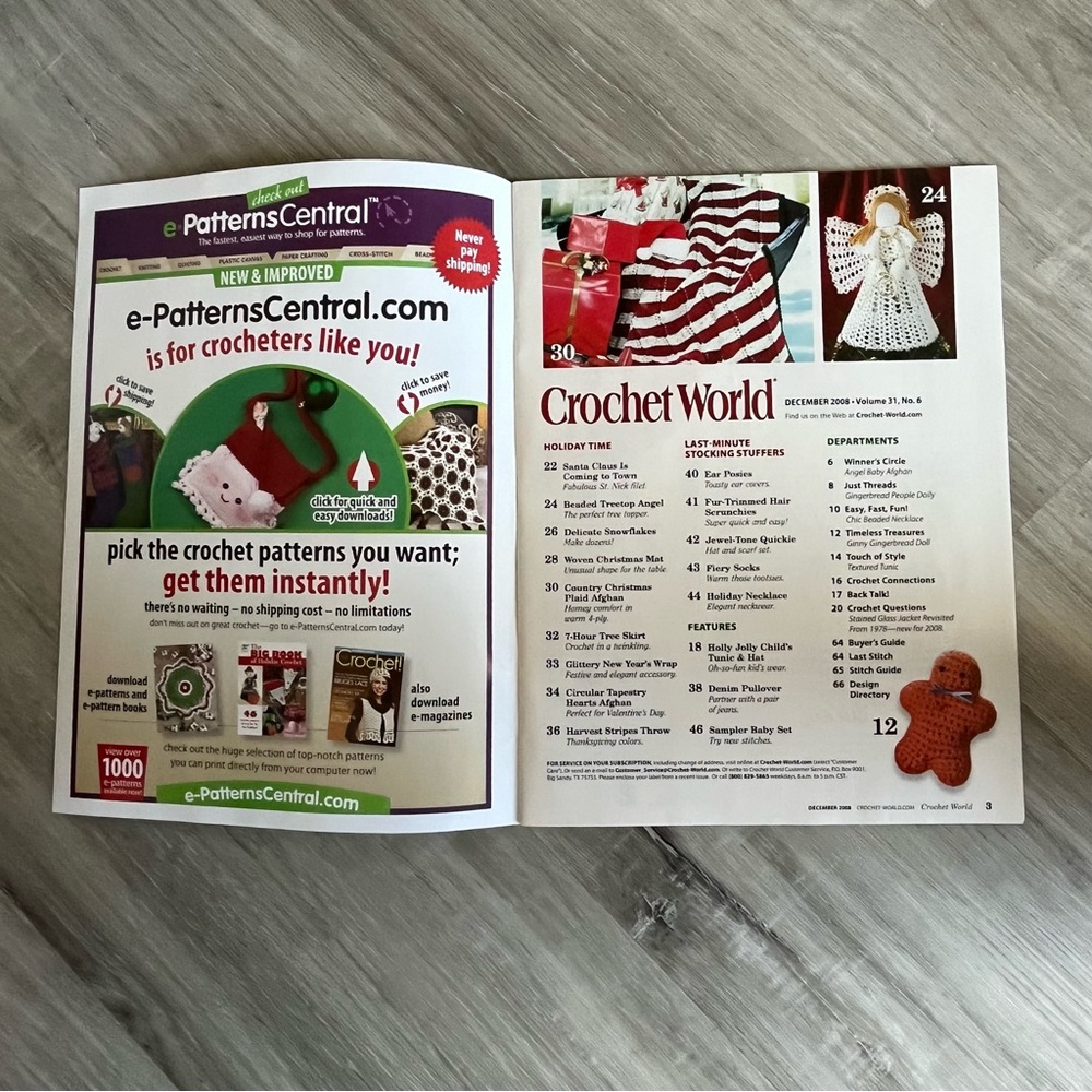 NWT Crochet World Christmas Magazine December 2008 - Picture 4 of 15